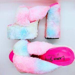 Lemon Drop Rainbow Joey Platforms Sz 8